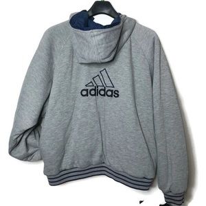 adidas Jackets & Coats - Vintage 90s Adidas reversible jacket blue gray XL adidas Jackets & Coats - Vintage 90s Adidas reversible jacket blue gray XL